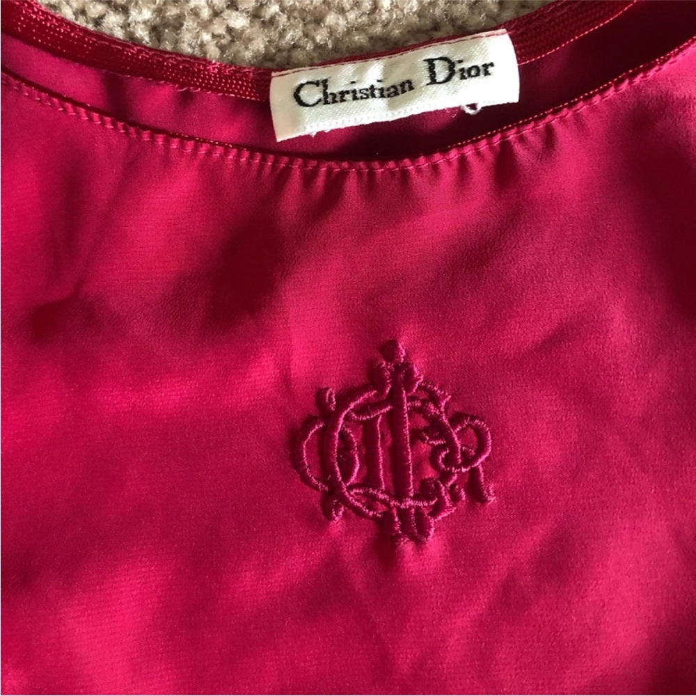 Vintage Christian Dior monogram tank top in red